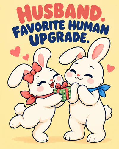 HUSBAND. FAVORITE HUMAN UPGRADE.