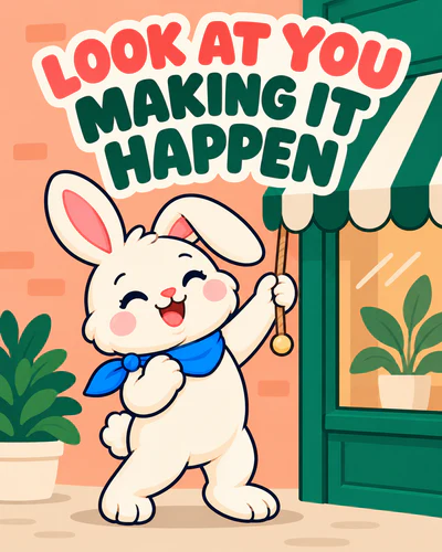 LOOK AT YOU MAKING IT HAPPEN