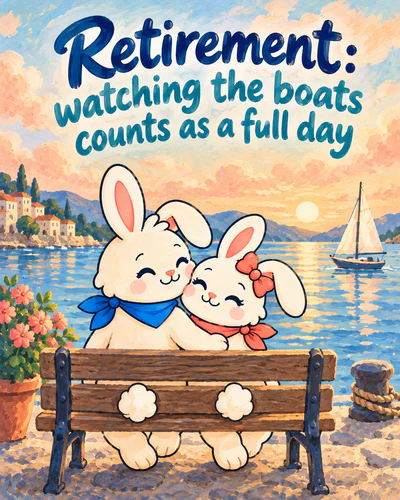 Retirement: watching the boats counts as a full day