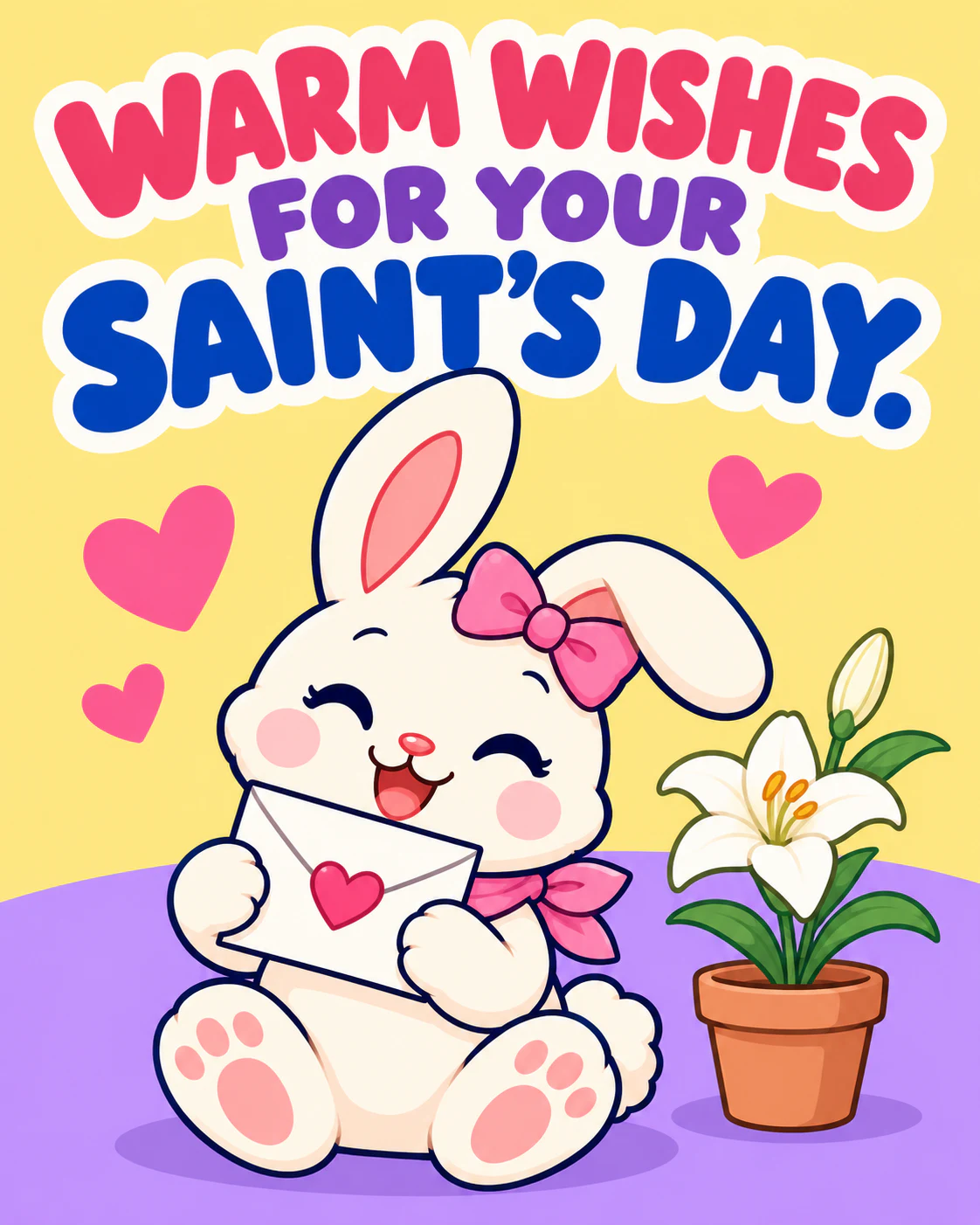 WARM WISHES FOR YOUR SAINT'S DAY.