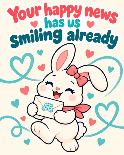 Your happy news has us smiling already