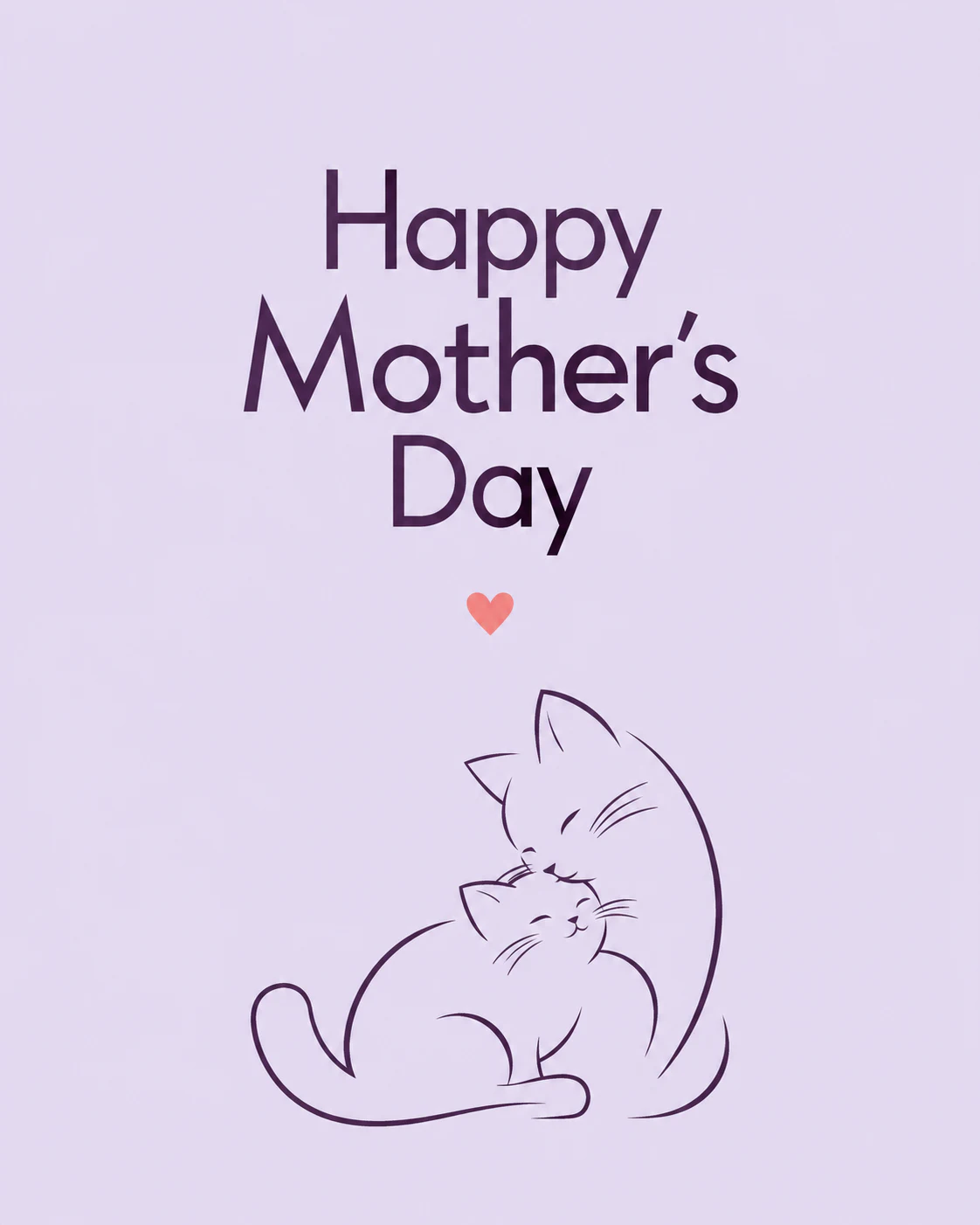 Simple mothers day ecard