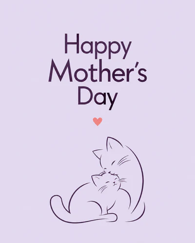 Simple mothers day ecard