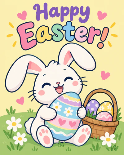 Bunny Easter ecard