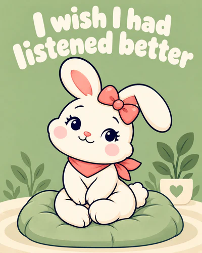 I wish I had listened better