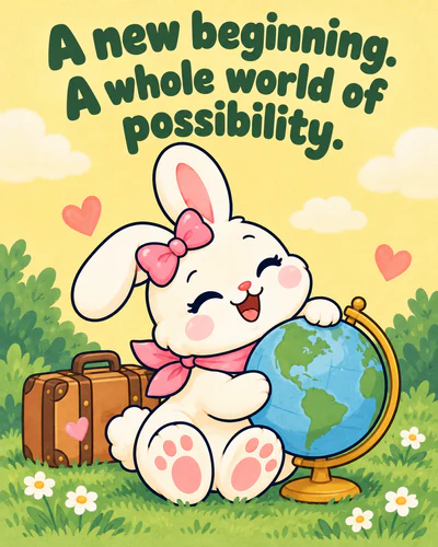 A new beginning. A whole world of possibility.