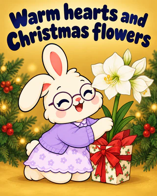 Warm hearts and Christmas flowers