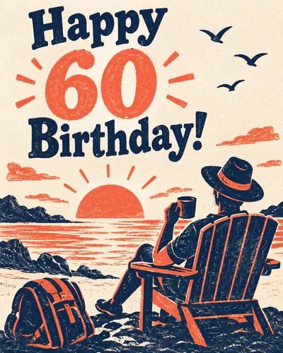 60th birthday ecard