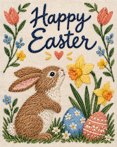 Floral Easter ecard