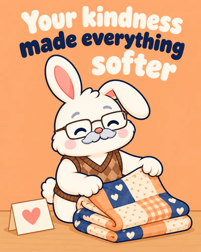 Your kindness made everything softer