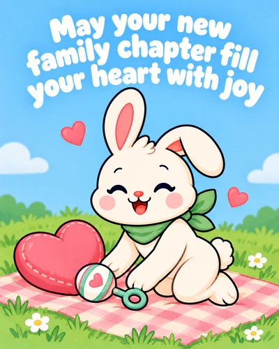 May your new family chapter fill your heart with joy