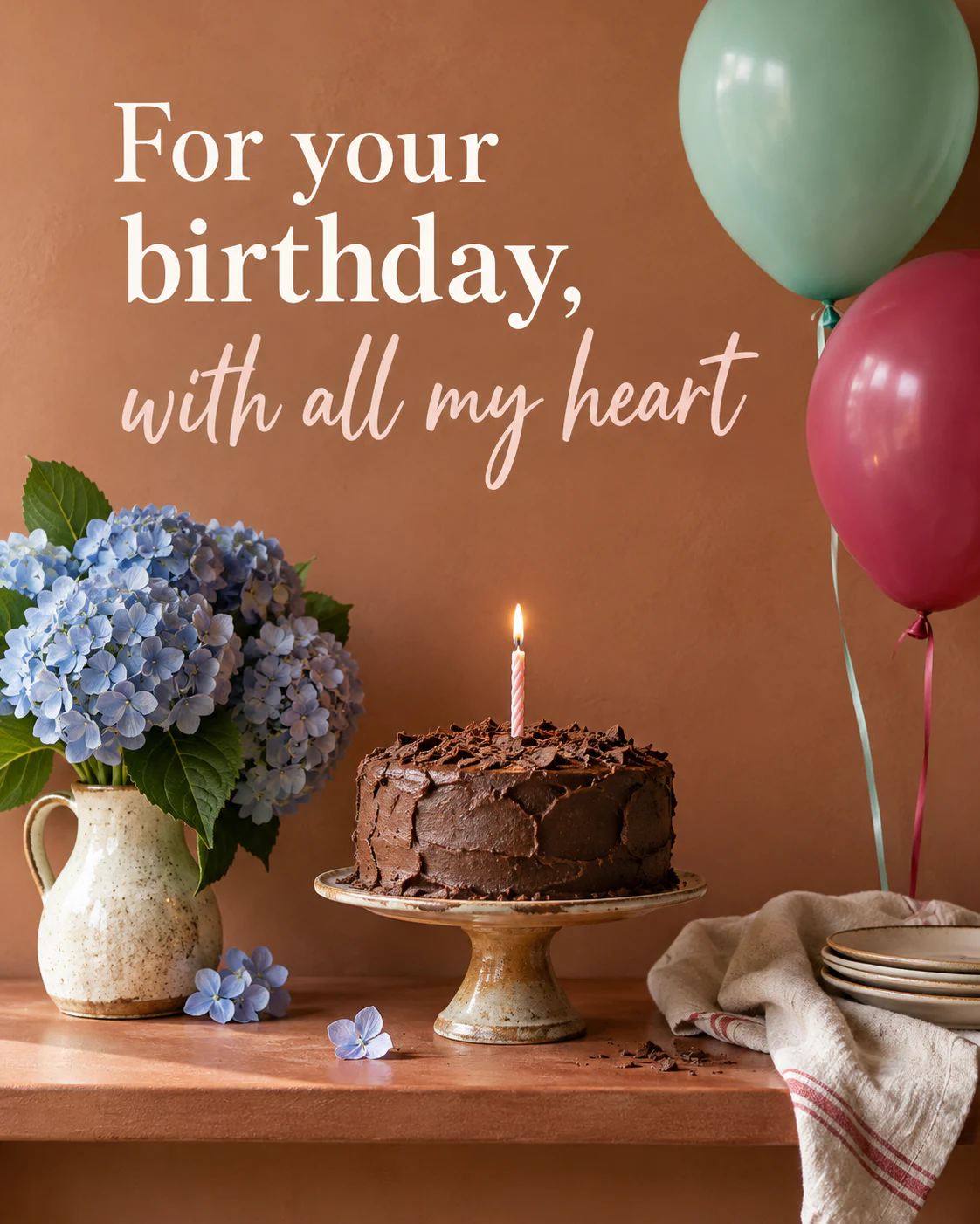 For your birthday, with all my heart