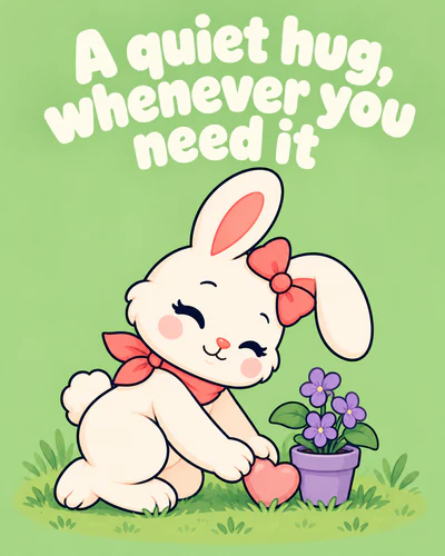 A quiet hug, whenever you need it