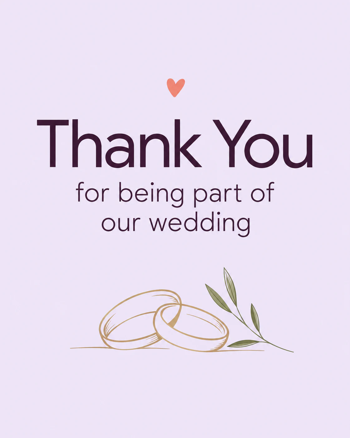 Wedding thank you ecard