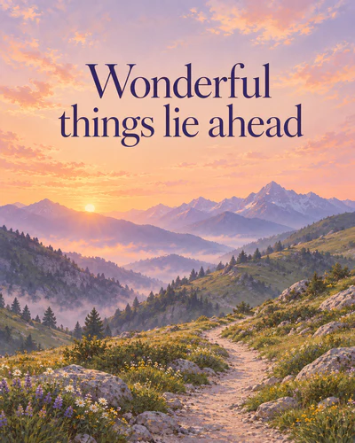 Wonderful things lie ahead