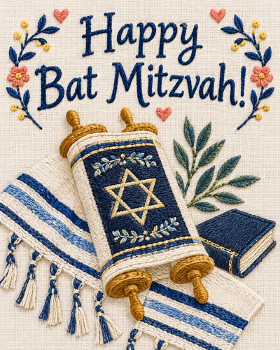 Bat mitzvah ecard