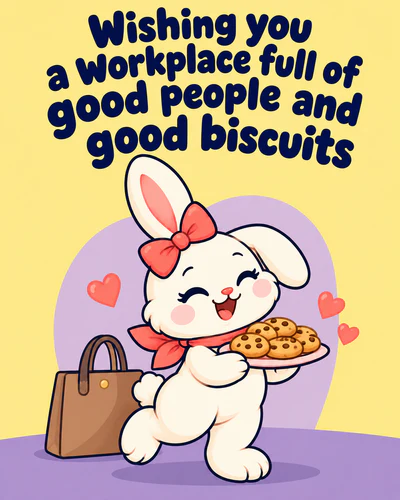 Wishing you a workplace full of good people and good biscuits