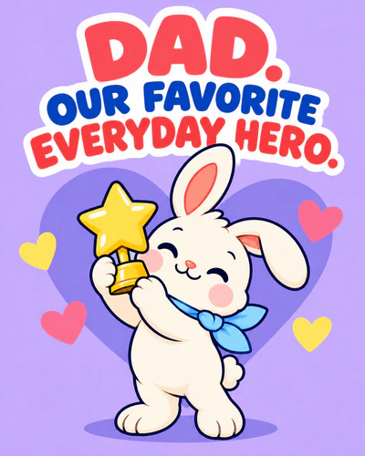 DAD. OUR FAVORITE EVERYDAY HERO.