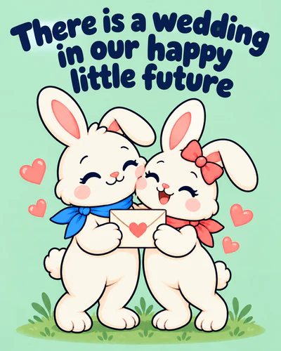 There is a wedding in our happy little future