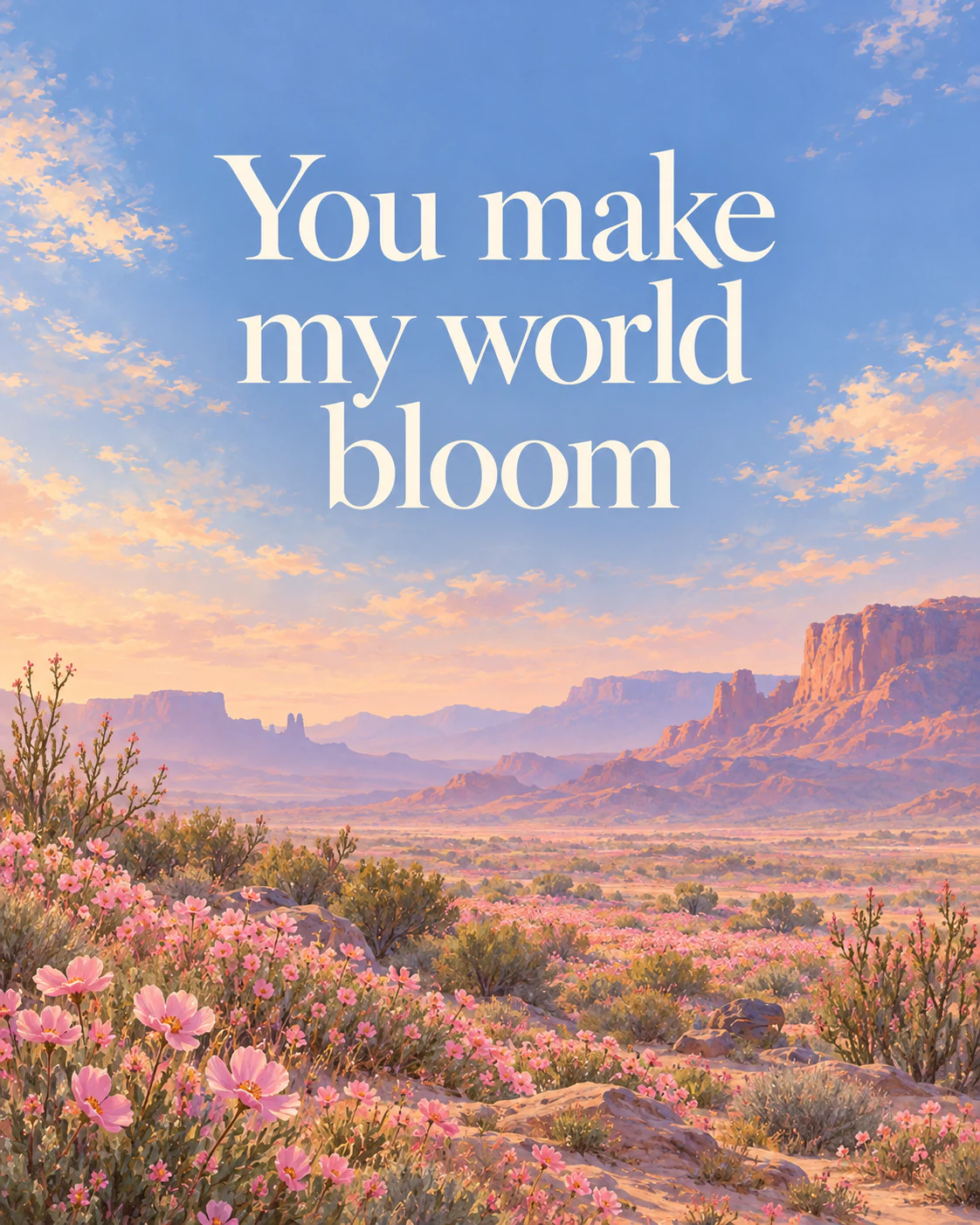 You make my world bloom