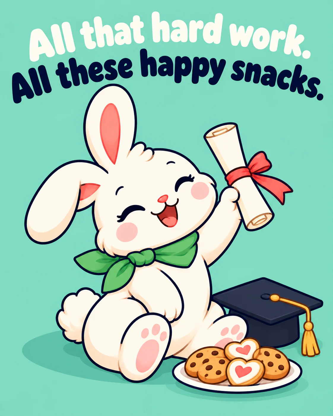 All that hard work. All these happy snacks.