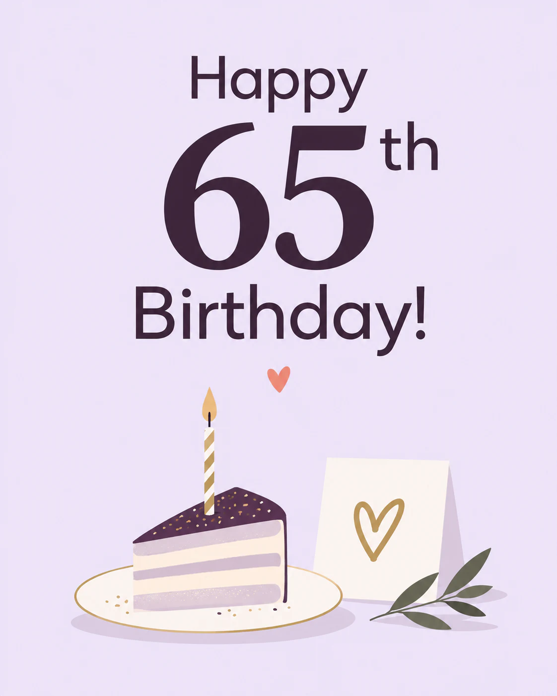 65th birthday ecard