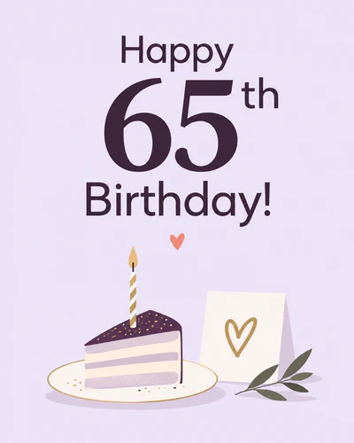 65th birthday ecard
