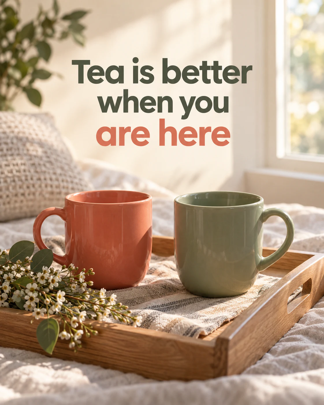 Tea is better when you are here