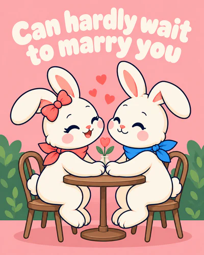 Can hardly wait to marry you