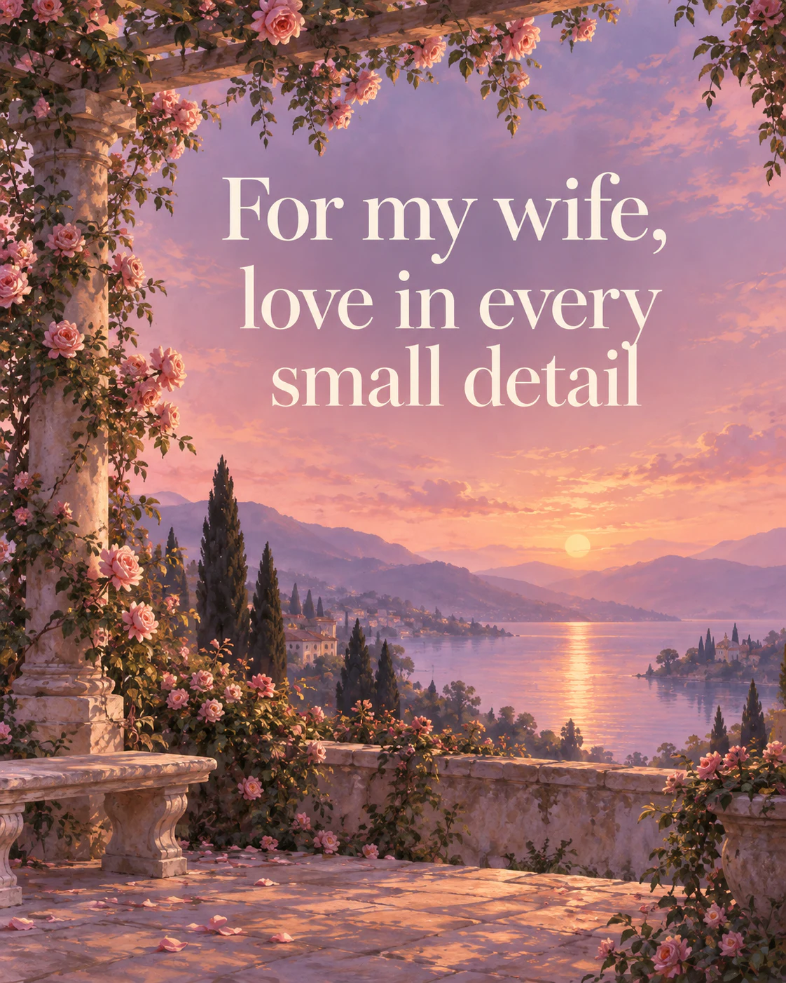 For my wife, love in every small detail