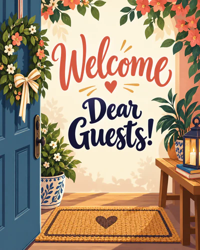 Welcome ecard for guest