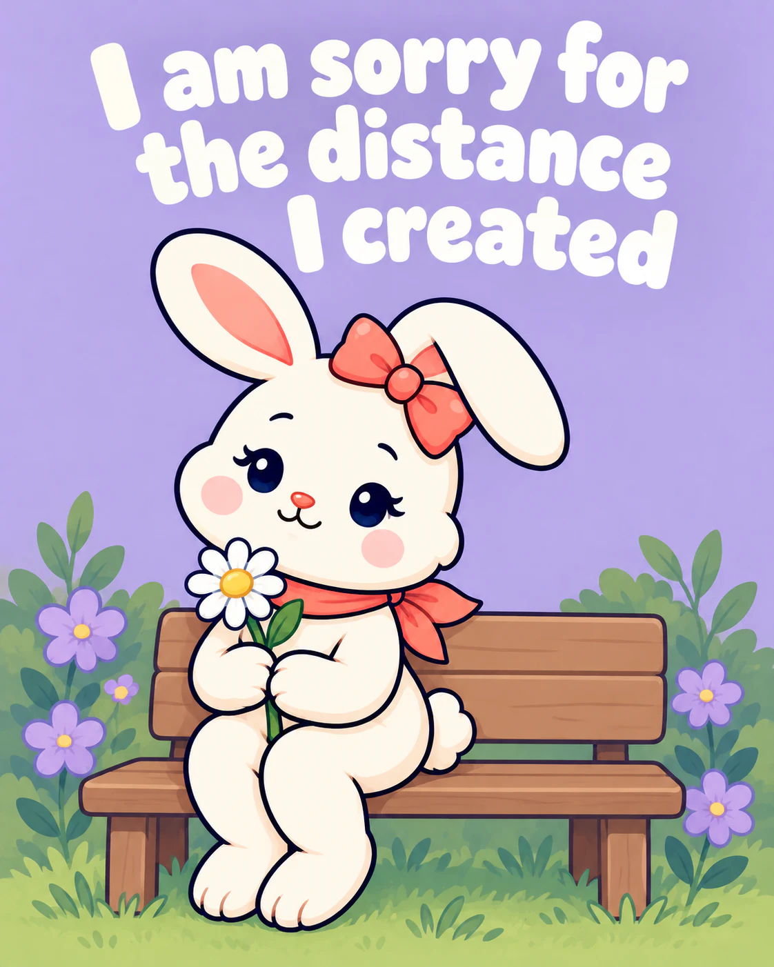 I am sorry for the distance I created