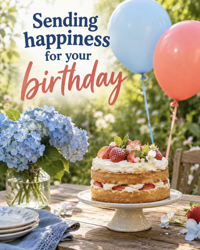 Sending happiness for your birthday