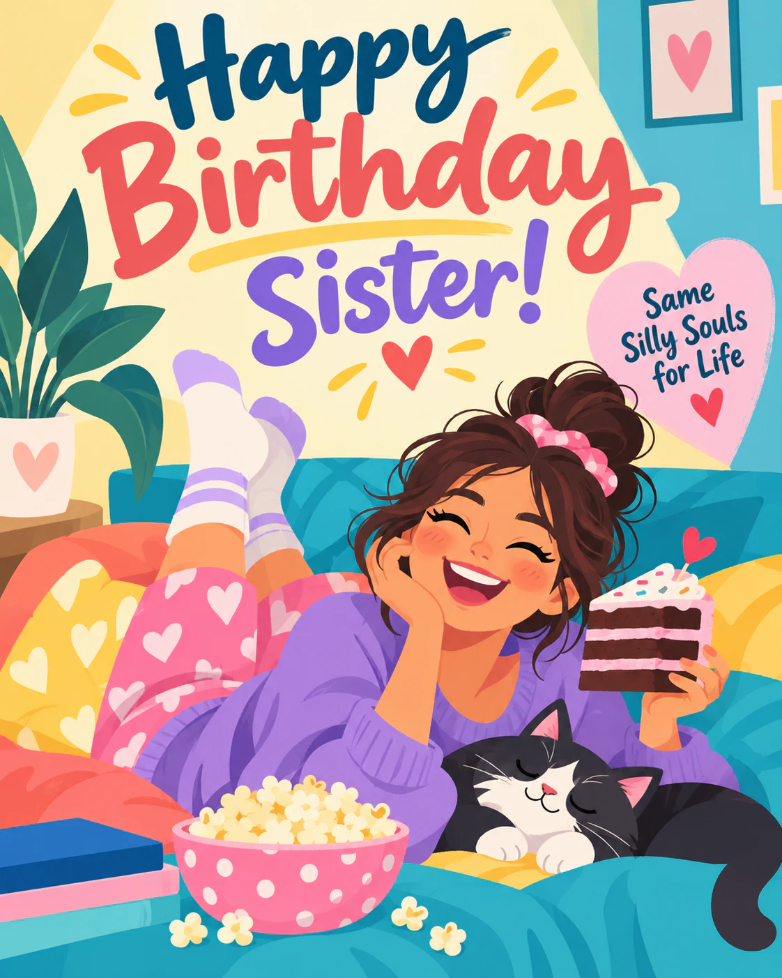 Funny birthday ecard for sister