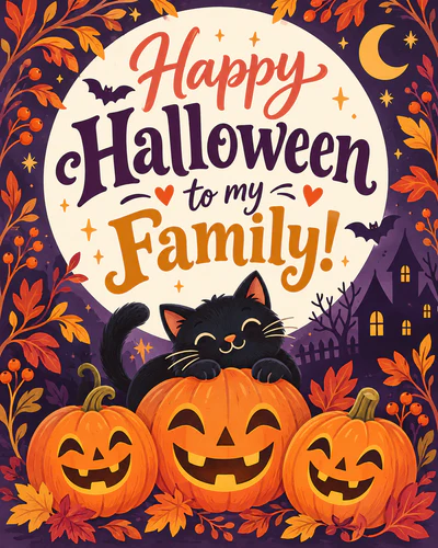 Halloween ecard for family