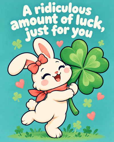 A ridiculous amount of luck, just for you