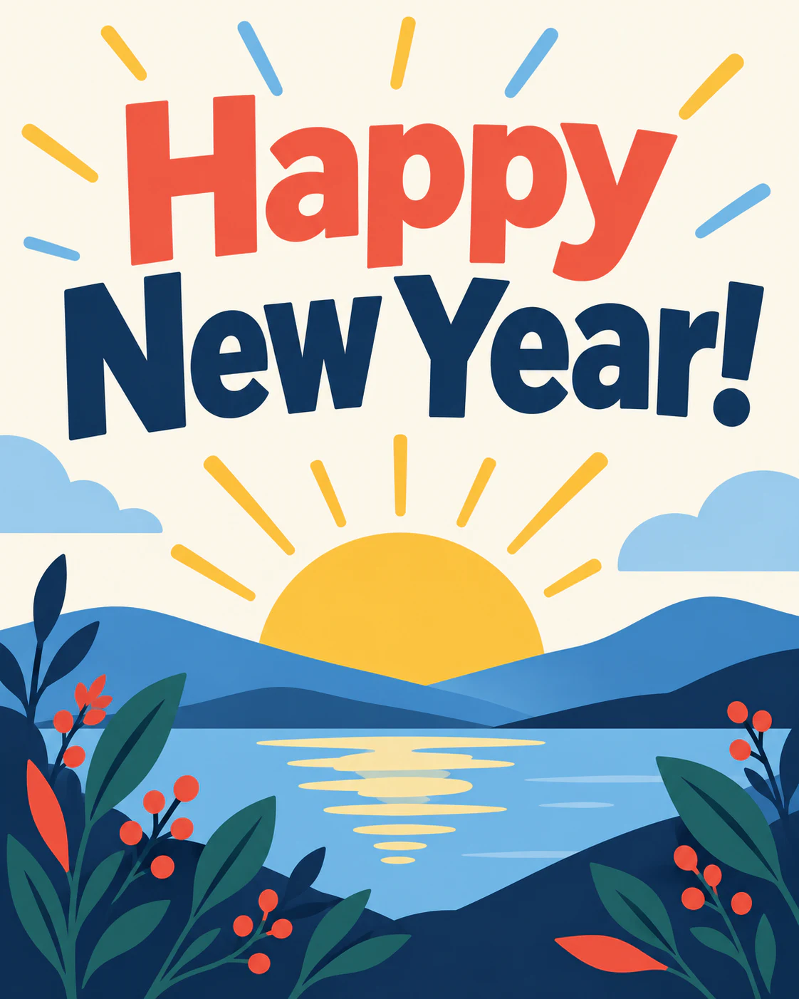 New years day ecard