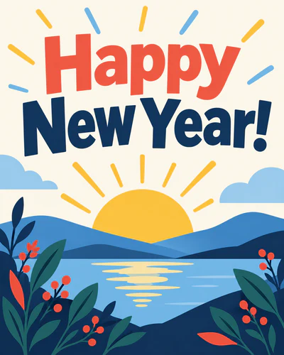 New years day ecard