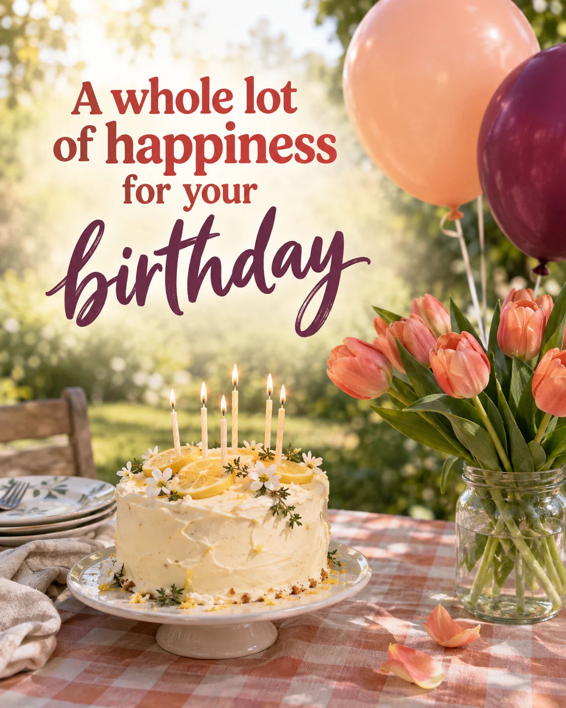 A whole lot of happiness for your birthday