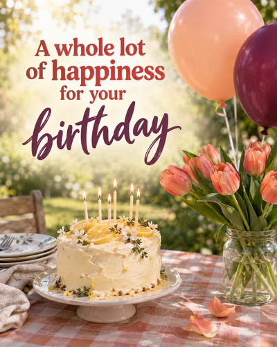 A whole lot of happiness for your birthday