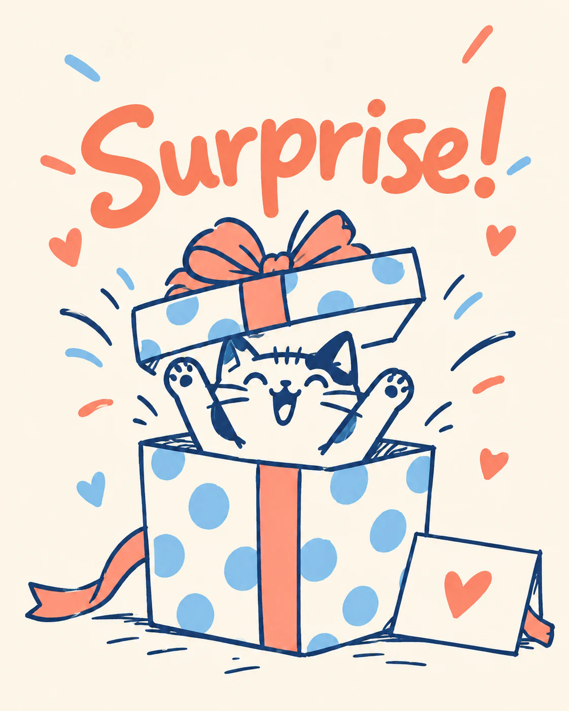 Surprise reveal ecard