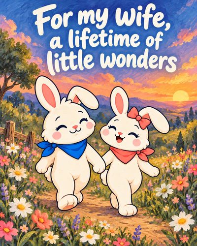 For my wife, a lifetime of little wonders