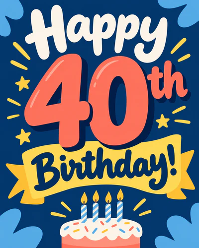 40th birthday ecard