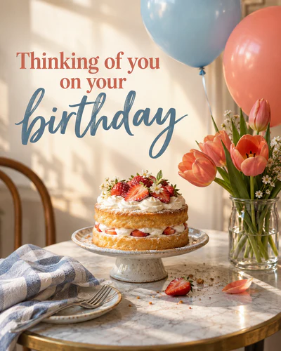 Thinking of you on your birthday