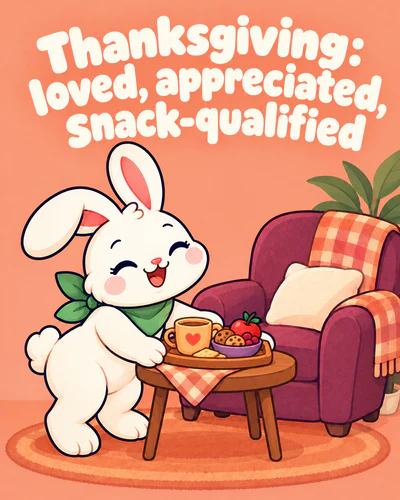 Thanksgiving: loved, appreciated, snack-qualified
