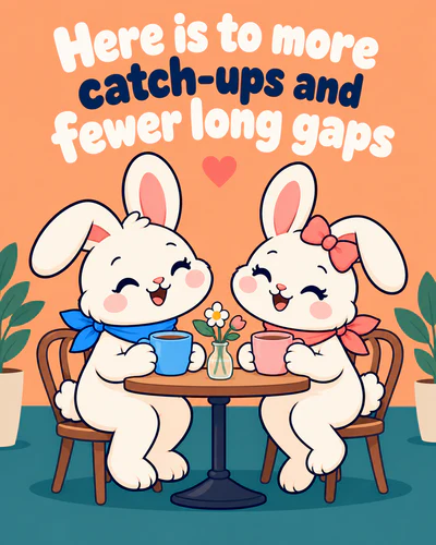 Here is to more catch-ups and fewer long gaps
