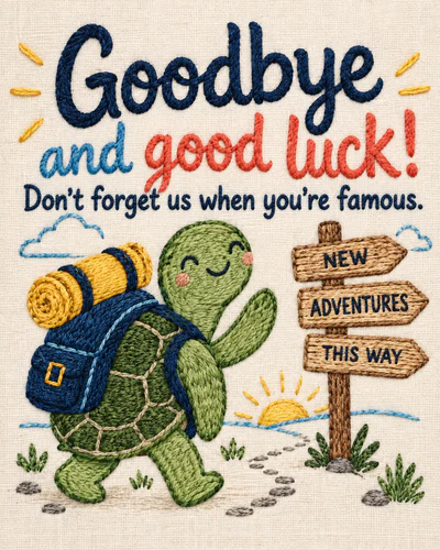 Funny farewell ecard