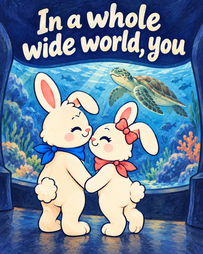 In a whole wide world, you