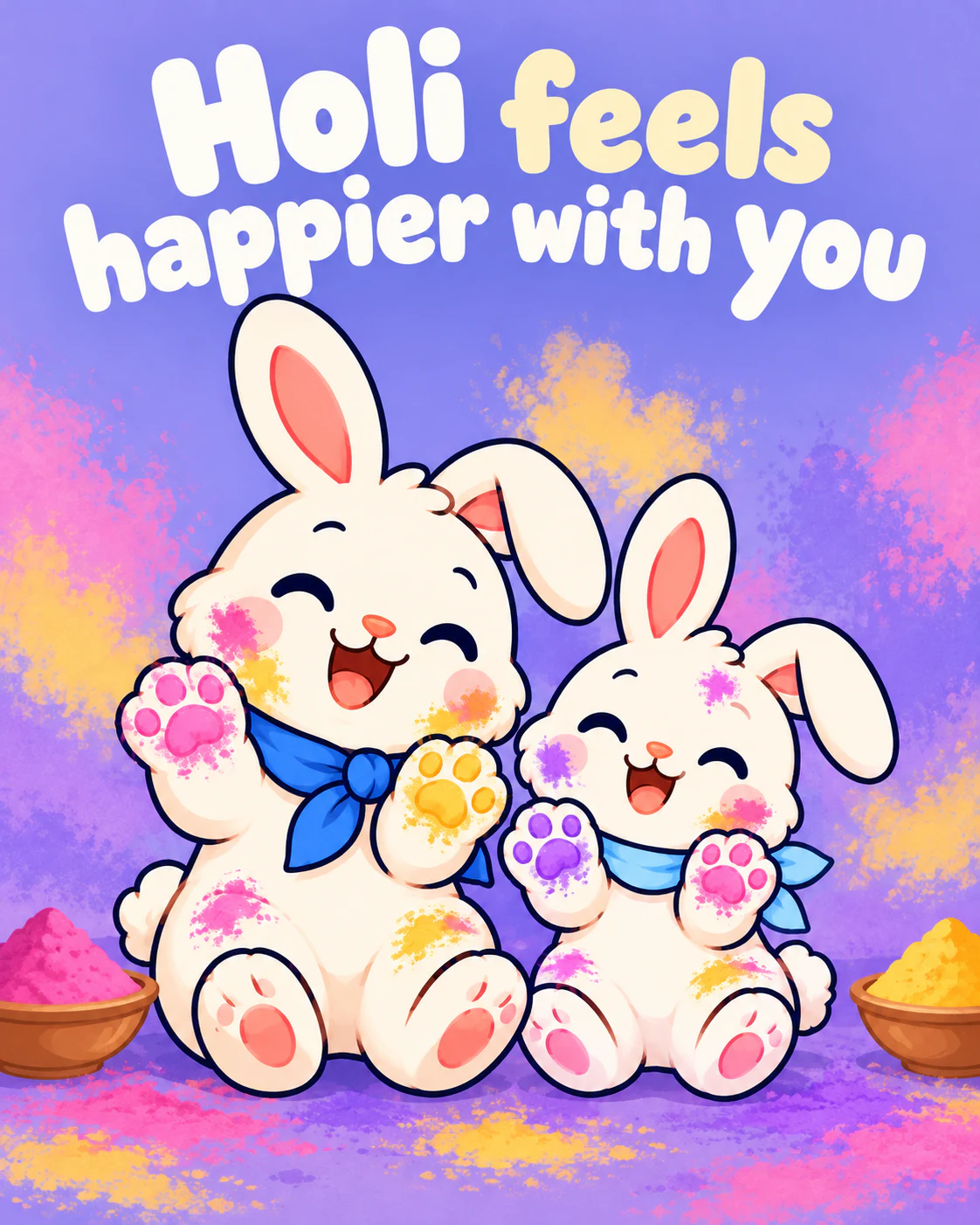 Holi feels happier with you