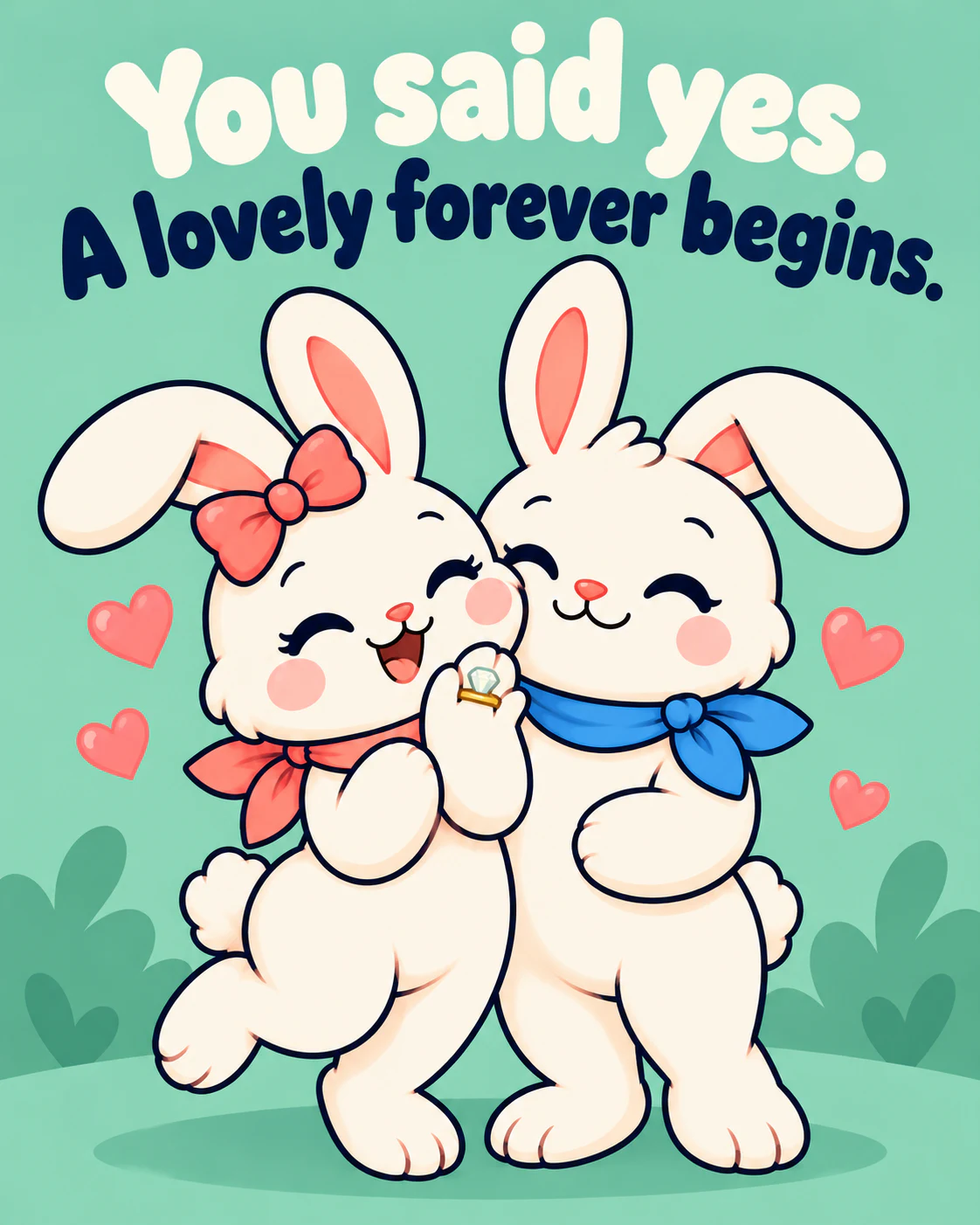 You said yes. A lovely forever begins.